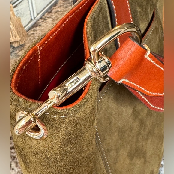 Dooney & Bourke Suede Brynn Olive - Picture 13 of 14